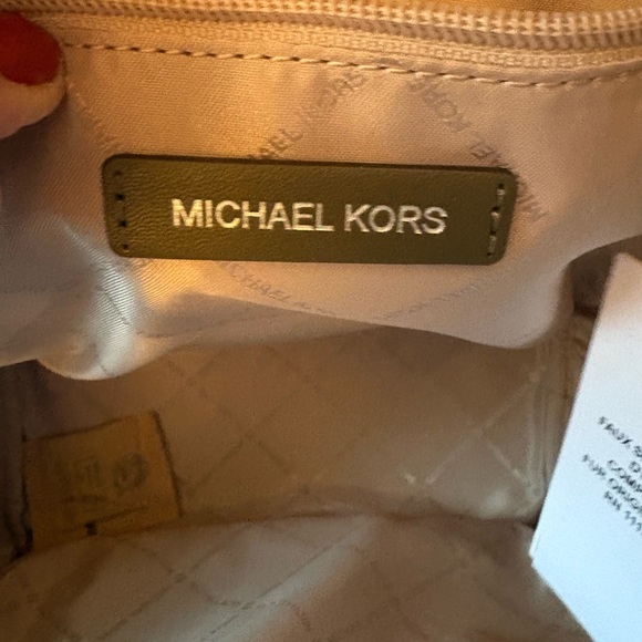 Michael Kors Tan and Cream Backpack - Picture 8 of 11